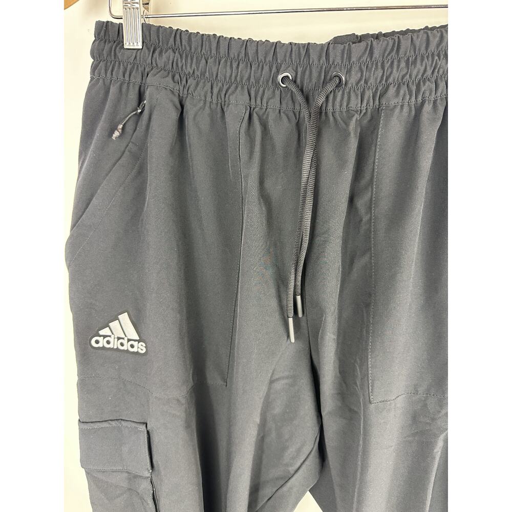 Adidas x KU Jayhawks Collegiate Pants Men's Size XL Black Woven Cargo Jogger - Picture 3 of 11
